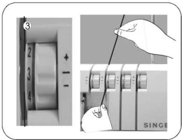 SINGER 14SH754 - 3) Enfilage de l'iguille droite (Verte) - 3