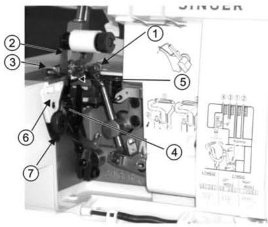 SINGER 14SH754 - 7.PARTIES PRINCIPALES DERRIERE LE Cache-BOUCLEURS - 2