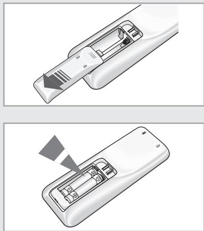 SAMSUNG AQV18VBGN - Insertion des piles dans la télécommande - 1