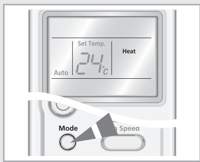 SAMSUNG AQV18VBGN - Sélection du mode Chauffage - 2