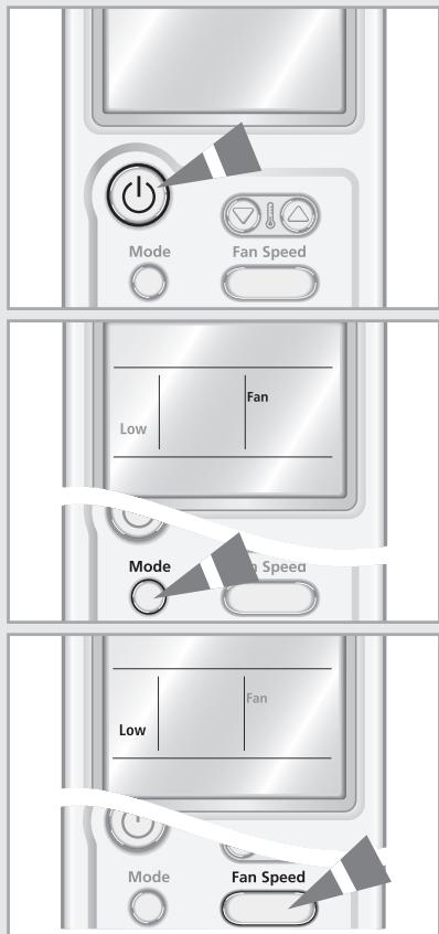 SAMSUNG AQV18VBGN - Sélection du mode Ventilation - 1