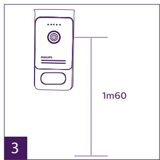 PHILIPS WELCOMEEYE CAM - Installing the main or additional intercom panel - 3