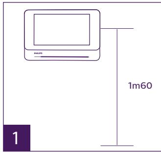 PHILIPS WELCOMEEYE CAM - Installation du moniteur principal ou supplémentaire - 1