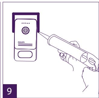 PHILIPS WELCOMEEYE CAM - Installing the main or additional intercom panel - 9