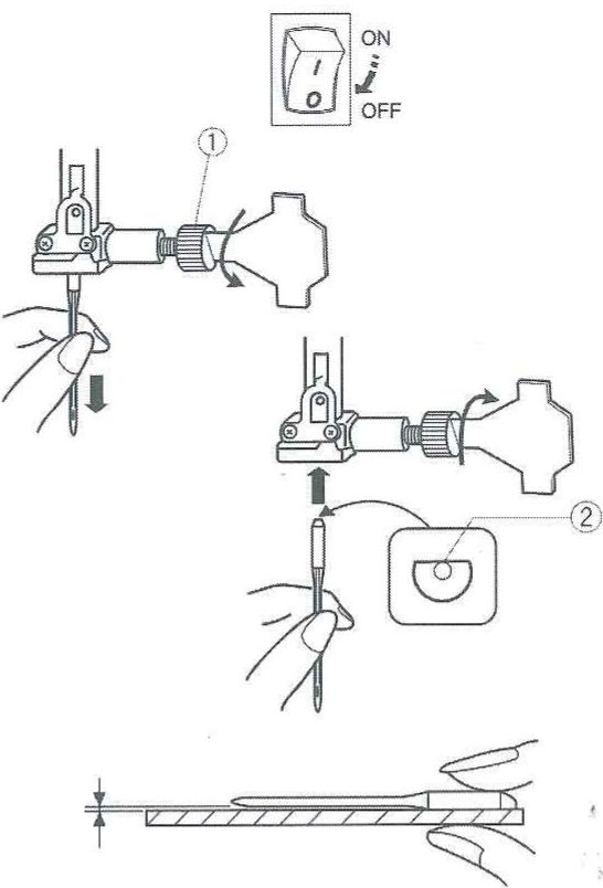 JANOME JEAN ET STRETCH - Réglage de la position d'arrêt de l'aiguille - 1