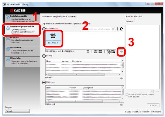 KYOCERA P6035CDN - Installation en utilisant [Installation personnelisée] - 1