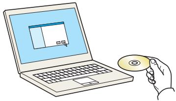 KYOCERA P6035CDN - Insérer le DVD. - 1