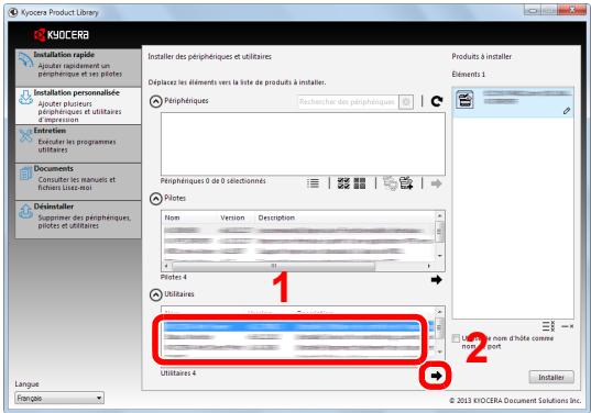KYOCERA P6035CDN - Installation en utilisant [Installation personnelisée] - 6