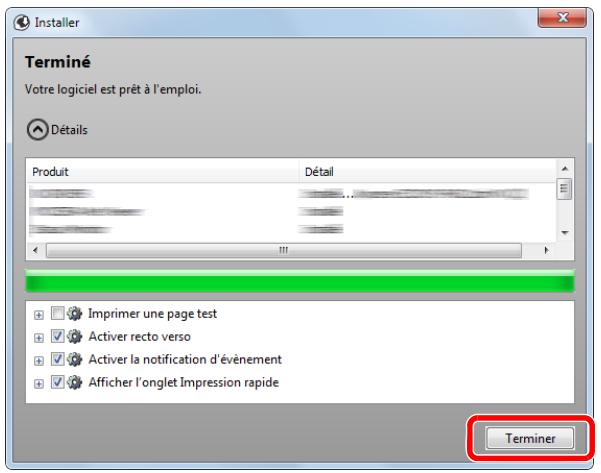 KYOCERA P6035CDN - Terminer l'installation. - 1