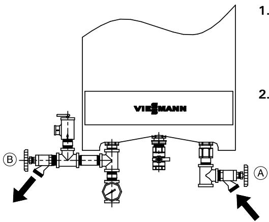 VIESSMANN VITODENS 100 W - Remplissage et évacuation du système de chauffage - 1