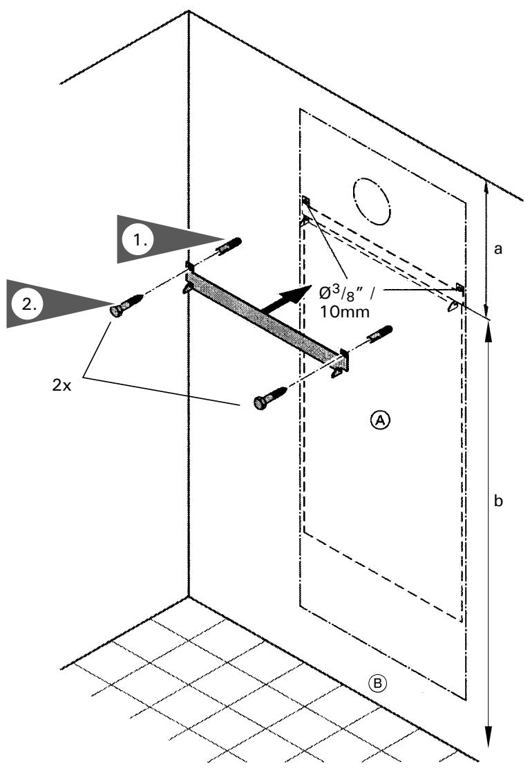VIESSMANN VITODENS 100 W - Installation du support de montage mural - 1