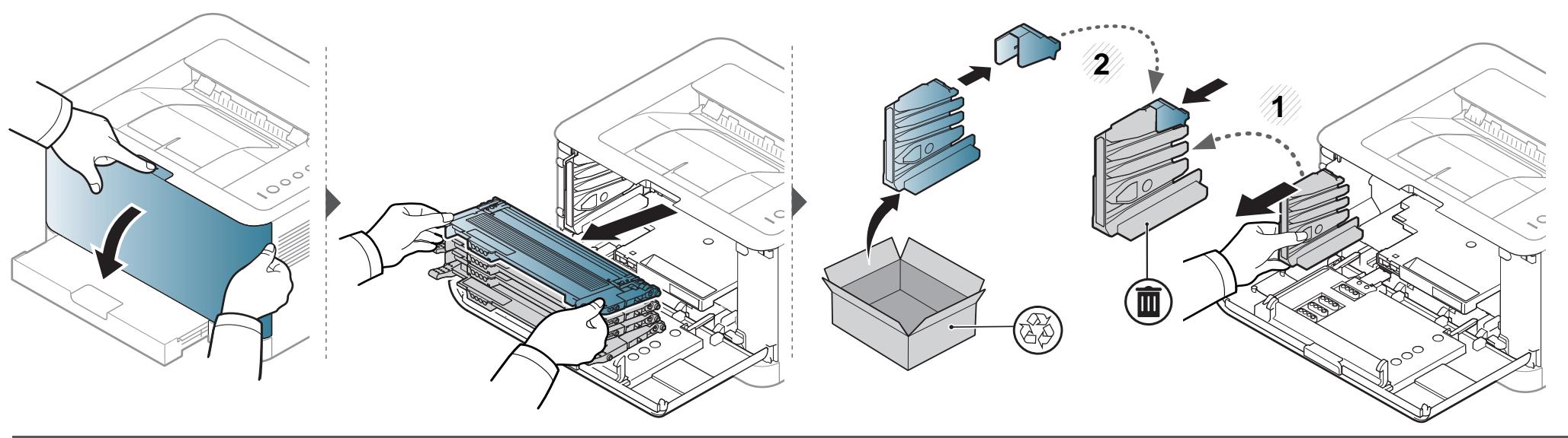 SAMSUNG SL-C430 - Remplacement du récapuérateur de toner - 1