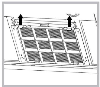 HOTPOINT HGA9.5AMX - Mantenimiento del filtro de carbón (B) - 3