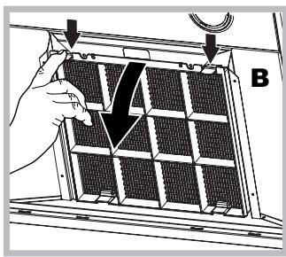 HOTPOINT HGA9.5AMX - Manutenzione del filtro al carbone (B) - 1
