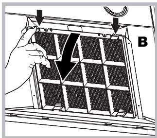 HOTPOINT HGA9.5AMX - Entretien du filtre à charbon (B) - 1