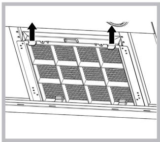 HOTPOINT HGA9.5AMX - Manutenzione del filtro al carbone (B) - 3