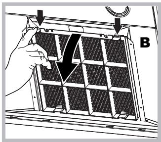 HOTPOINT HGA9.5AMX - Mantenimiento del filtro de carbón (B) - 1