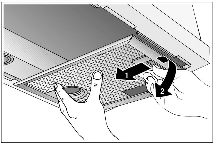 BALAY 3BF266NX - Desmontar el filtro de metal antigrasa - 1