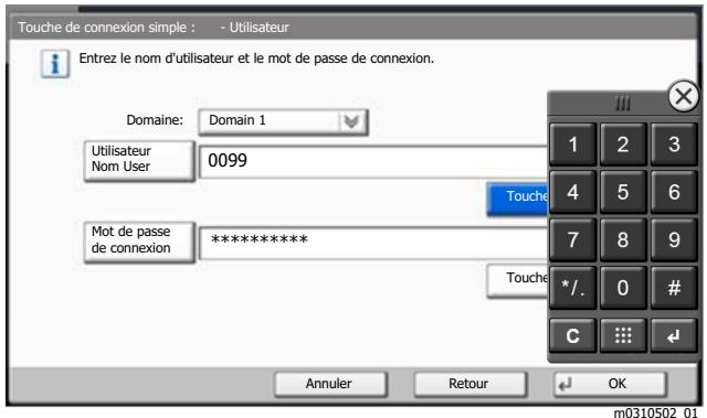 KYOCERA ECOSYS P4060DN - Spécification de l'utilisateur à partir des utilisateurs réseau - 1