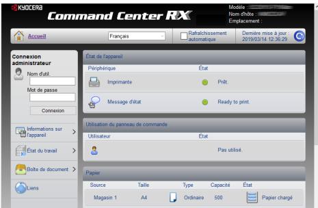 KYOCERA ECOSYS P4060DN - Effectuer des opérations à distance (Command Center RX) - 1