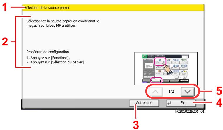KYOCERA ECOSYS P4060DN - Sélection de [Aide] dans l'écran d'accueil - 1