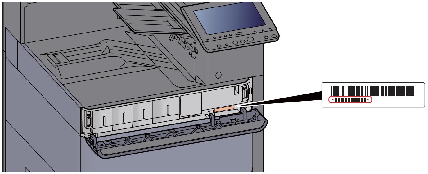 KYOCERA ECOSYS P4060DN - Vérification du numéro de série de l'équipement - 1