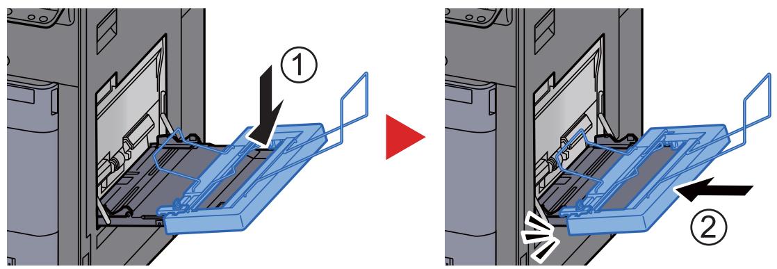 KYOCERA ECOSYS P4060DN - Installer le plateau pour bannière. - 2