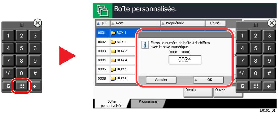KYOCERA ECOSYS P4060DN - Utilisation de la touche Recherche rapide par n° - 1