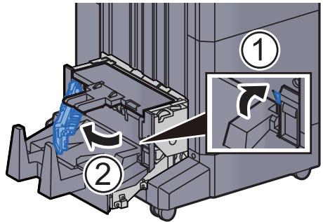 KYOCERA ECOSYS P4060DN - Ouvrir le capot gauche de l'unité de pliage. - 1