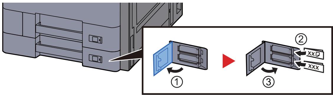 KYOCERA ECOSYS P4060DN - Introduire l'indication sur la feuille de sorte qu'elle corresponde au format et au type de papier à placer - 1
