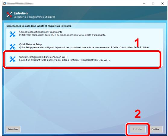 KYOCERA ECOSYS P4060DN - [Outil de configuration d'une connexion Wi-Fi] > [OK] - 1