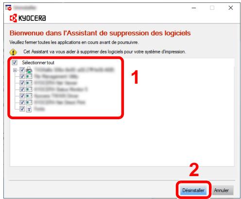KYOCERA ECOSYS P4060DN - Désinstaller le logiciel. - 1