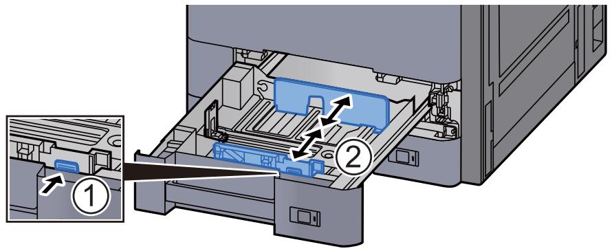 KYOCERA ECOSYS P4060DN - Régler le guide de la longueur du papier jusqu'au format de papier désiré. - 3