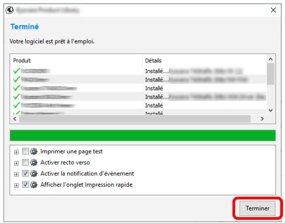 KYOCERA ECOSYS P4060DN - Terminer l'installation. - 1