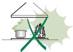 Illustration of a cooking setup with a pot and stove, crossed by a green X (no text or symbols)