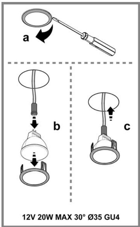 HOTPOINT HKT 4 HAX 1 - Replacement des lampes - 1