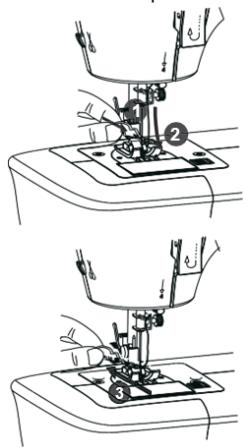 SOLAC SW8221 COTTON 12.2 - Utilização do enfiador de agulhas - 1