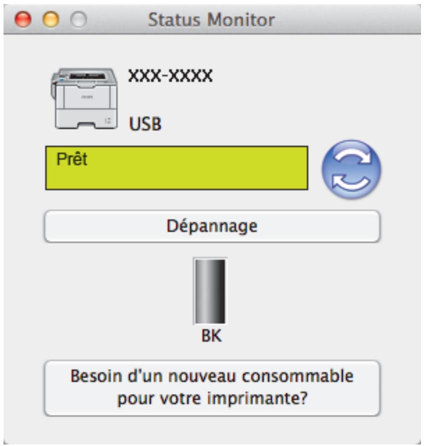 BROTHER HL-L6250DW - Surveiller l'etat de l'appareil depuis votre ordinateur (Macintosh) - 1
