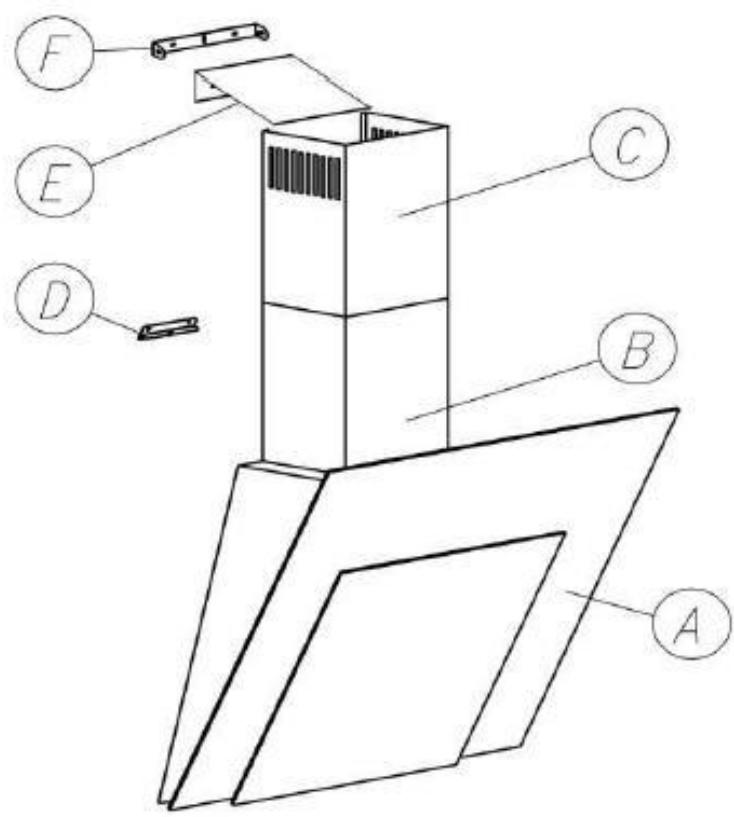 EICO FIRENZE - The Cooker hood consists of the following components (figur 1) - 1