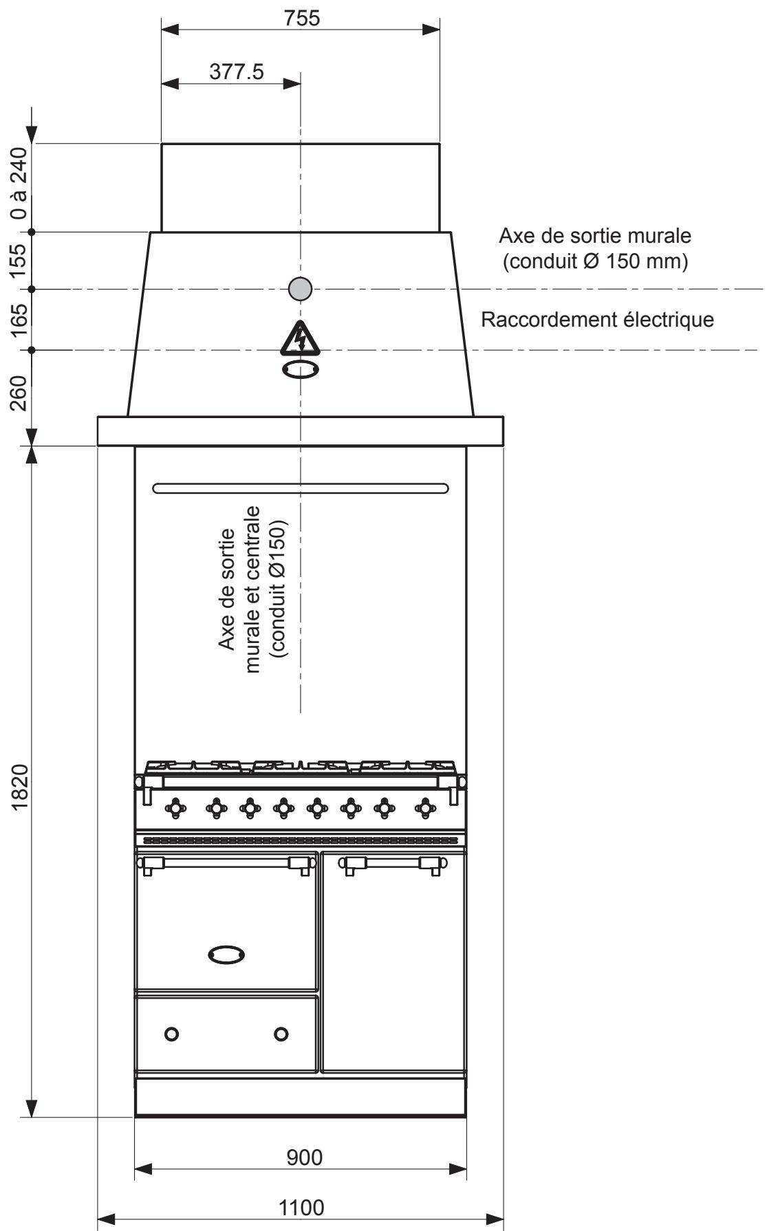LACANCHE L2HM1400E - L2HM 1100E - VUE DE FACE - 1