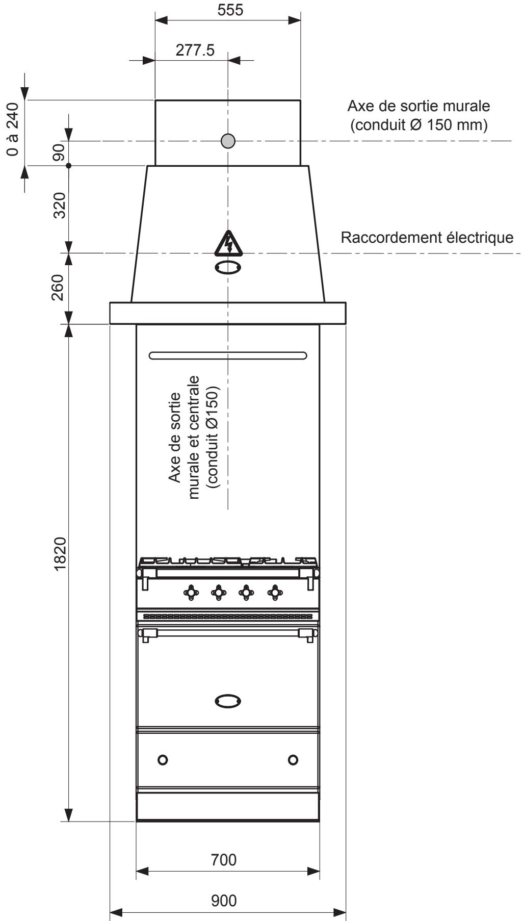 LACANCHE L2HM1400E - L1HM 900 - VUE DE FACE - 1