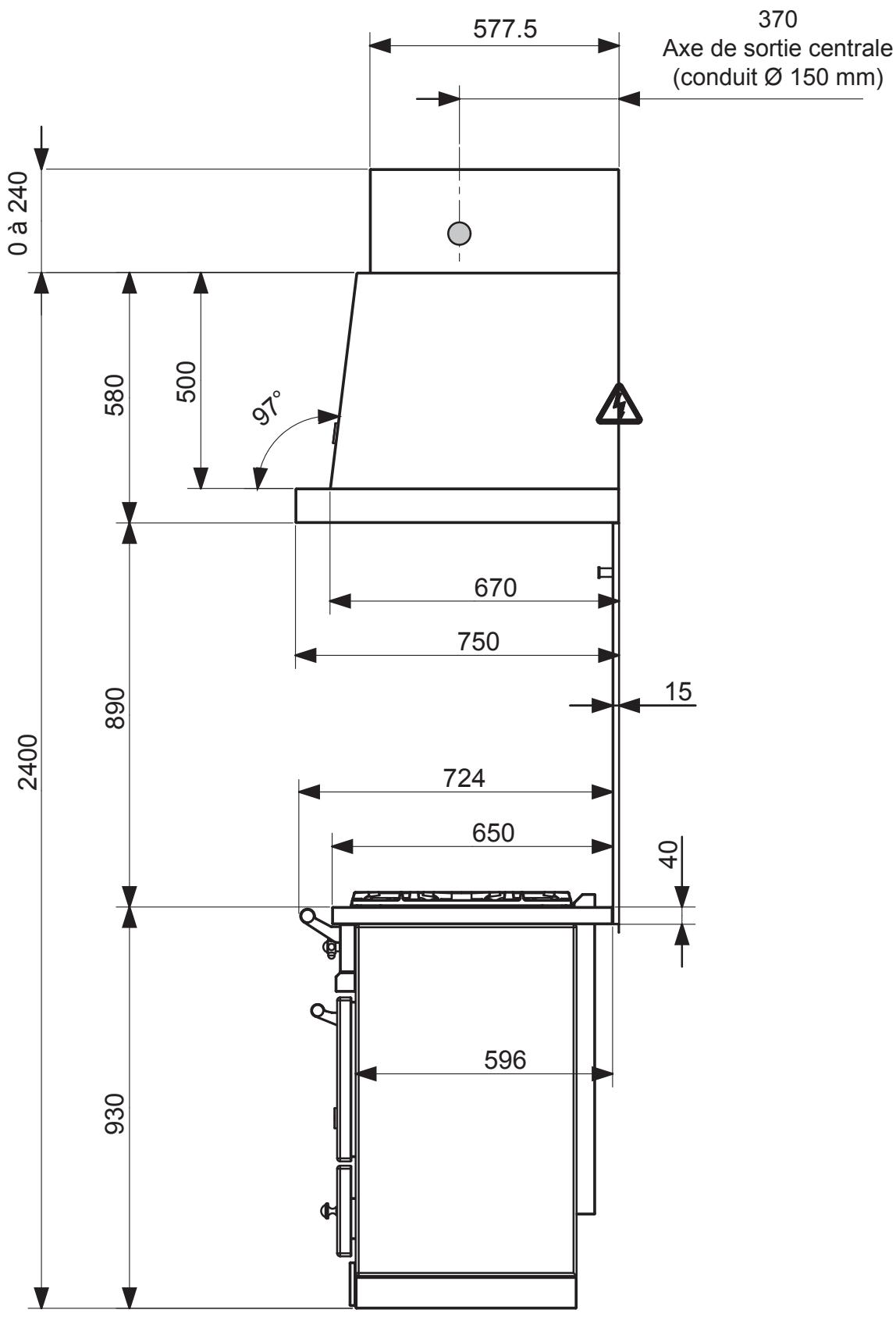 LACANCHE L2HM1400E - L1HM 1200 - VUE DE PROFIL - 1