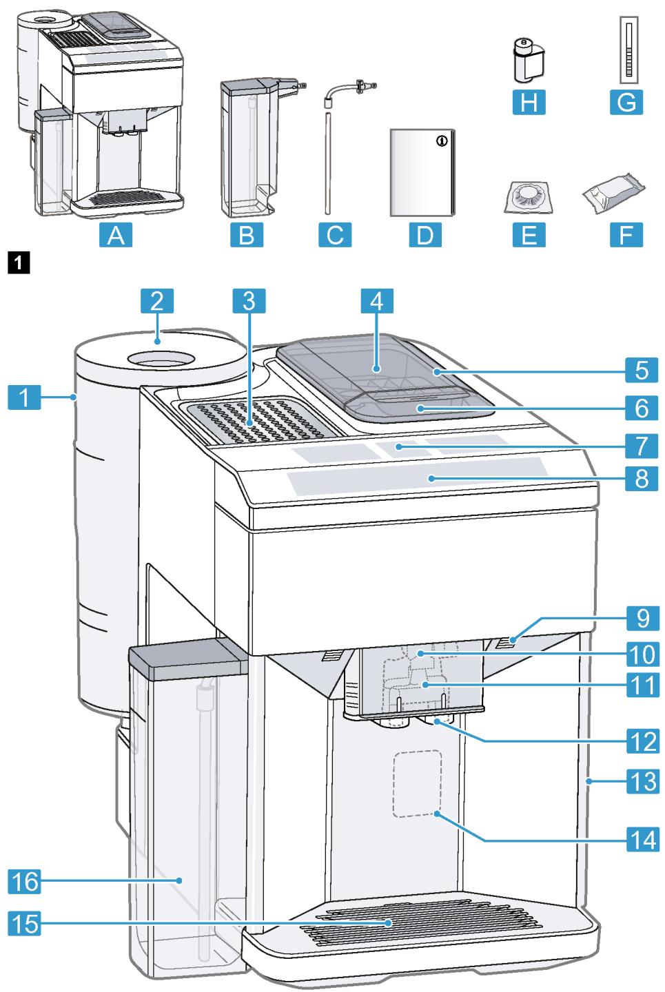 SIEMENS TQ507DF3 - Fully automatic espresso machine - 1