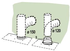 FABER Look Isola BRS X/V A90 - 110.0256.176 - Skaarmet version tilslutting til luftaftrakkssystem - 1