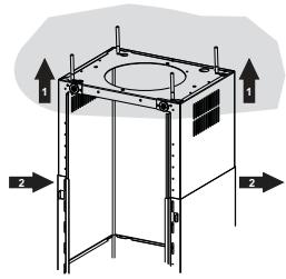 FABER Look Isola BRS X/V A90 - 110.0256.176 - Boring i loftet/hylden og fastgorelse af rammen - 2