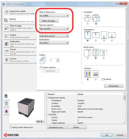 KYOCERA ECOSYS P6230CDN - Configurer les paramètres. - 2