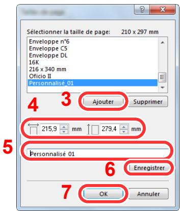 KYOCERA ECOSYS P6230CDN - Enregister le format de papier. - 4