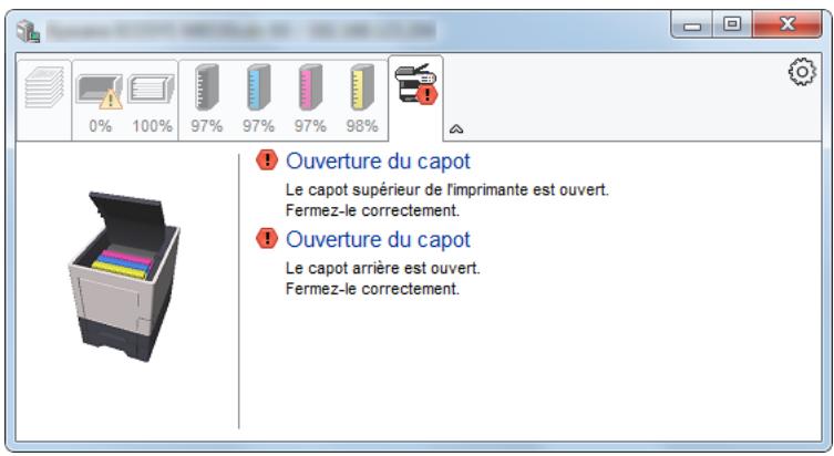KYOCERA ECOSYS P6230CDN - Onglet Alerte - 1