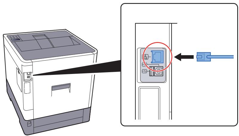 KYOCERA ECOSYS P6230CDN - Raccorder le cable à la machine. - 1