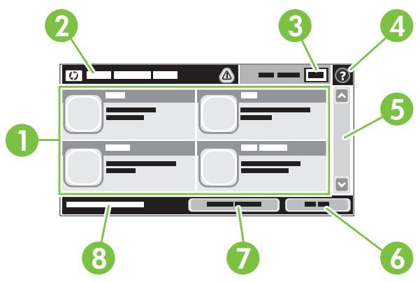 HP LASERJET M3035 - Écran d'accueil - 2